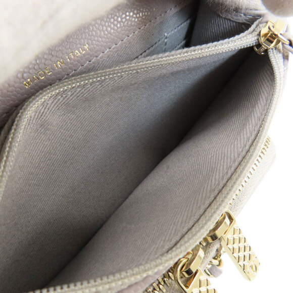 CHANEL Gray Caviar Leather Wallet - Picture 6 of 11